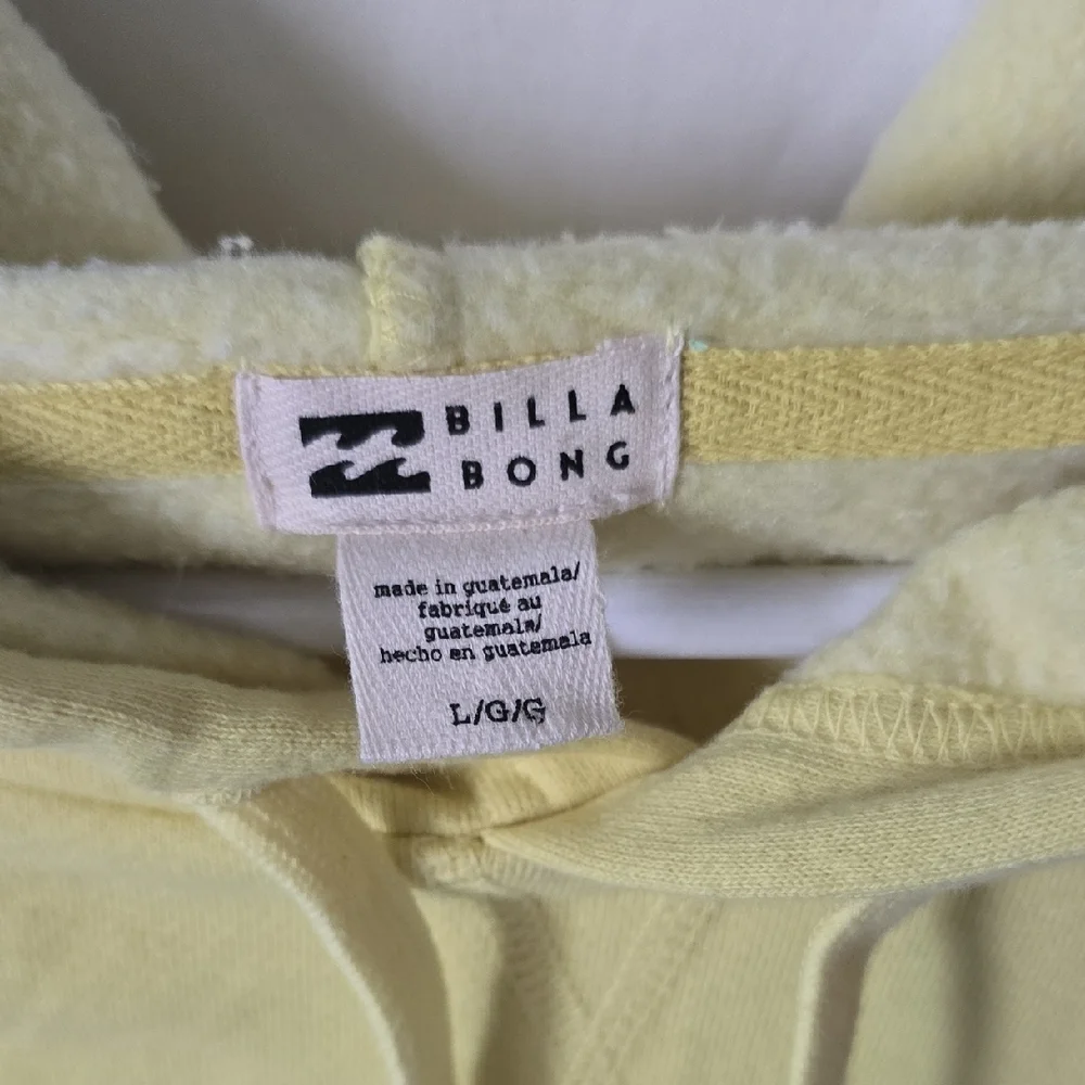 Billabong All Time Fleece Cropped Hoodie Trip Around The Sun NWT Sz Large - Picture 4 of 8